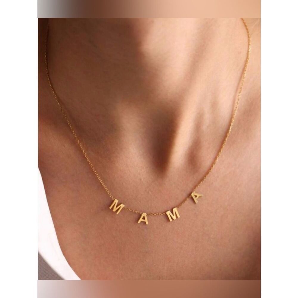 Gold Letter 'MAMA' Necklace A1999